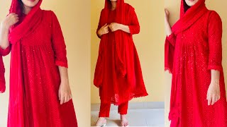 DIY  Yoke cut Aline churidhar party wear churidhar design sewing diy churidardesign [upl. by Nairoc446]