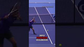 Best Federer VS Djokovic point from every year [upl. by Reffinnej]