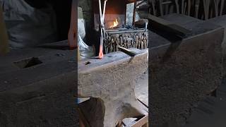 Forging a bottle opener blacksmith forging beginner project ireland bottle traditional fyp [upl. by Lleze]