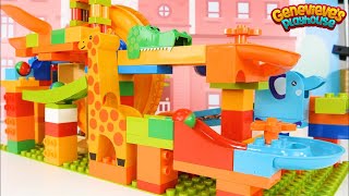 Best Marble Maze Building Block Toy Learning Videos for Kids [upl. by Aleda]