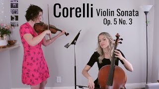 Corelli  Violin Sonata in C major Op 5 no 3 V Allegro on baroque violin Old Friends [upl. by Rosenberg860]