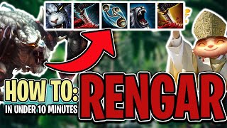 How to play Rengar in 10 minutes or less  League of Legends Rengar Guide [upl. by Notnef]