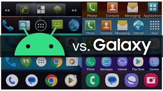 Android Home Screens over the years Stock vs Samsung [upl. by Anelrac]