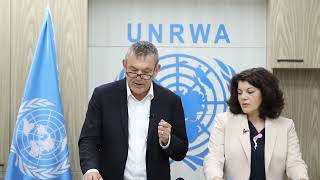 UNRWA Press Conference on the Emergency in the Gaza Strip  15 October 2023 [upl. by Eytteb]