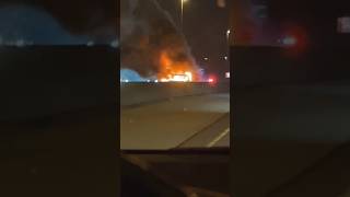 Car fire on I55 in Hodgkins Illinois [upl. by Bohun]