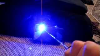 13W 445nm blue laser burning a case [upl. by Ridinger184]