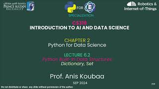 CS316 Python BuiltIn Data Structures  Set Dictionary [upl. by Chico164]