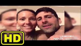 Novak amp Jelena Djokovic Singing FUNNY  Us Open 2018 HD 110 [upl. by Nauq]