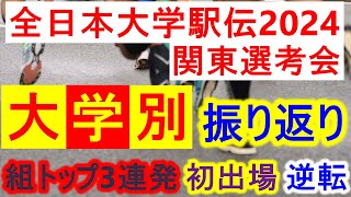 【初出場逆転劇】全日本大学駅伝関東選考会、大学別に突破校の結果を見ていく！！【全日本大学駅伝】 [upl. by Sremlahc]