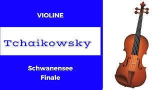 Pyotr Ilyich Tchaikovsky  Schwanensee  Finale  Violine  Einfache Fassung für Anfänger [upl. by Mages]