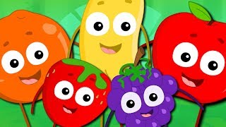 five little fruits  fruits song  learn fruits  5 little fruits  fruits for kids  fruit rhyme [upl. by Retep428]