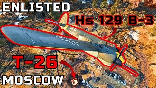 NEW Enlisted gameplay Battle for Moscow  The Voskhod settlement  Hs 129 B1 plane gameplay [upl. by Ainahtan423]