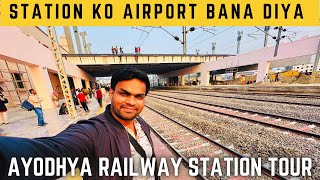 EXCLUSIVE NEW Ayodhya Dham Railway Station Full Interior Tour Inside  MOST LUXURIOUS STATION India [upl. by Ahsiaa]