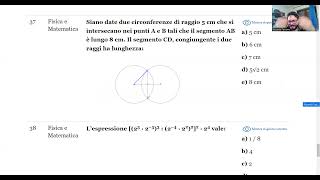 📐 Luglio 2024  Fisica e matematica n° 37  Siano date due circonferenze di raggio 5 cm che si inte… [upl. by Pravit786]