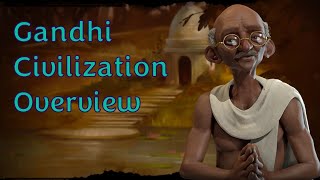 Civ 6 Leader Overviews How to Play Gandhi of India [upl. by Tuhn]