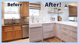 DIY Small Kitchen Remodel  Before and After Ikea Kitchen  90s Kitchen Extreme Makeover [upl. by Tanaka]