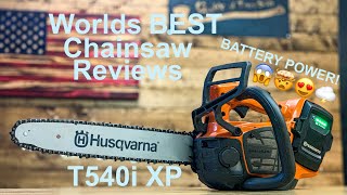 Battery Powered Chainsaw Review Testing the Husqvarna T540i xp [upl. by Bertle496]