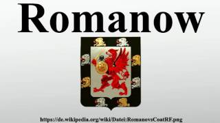 Romanow [upl. by Hametaf]