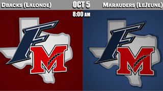 FMYFA  Diamondbacks LaLonde vs Marauders LeJeune  Oct 5  800am [upl. by Dnumyar]