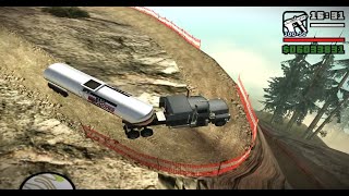 Dangerous Journey Mount Chiliad with Tanker Truck in GTA San Andreas [upl. by Siurtemed]