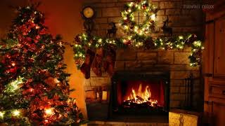 Beau Feu de Bois🔥 Crépitant et Musique de Noël🎅 ✦ Beautiful Crackling Fire and Christmas Music ✦ 1H [upl. by Airdnalahs]