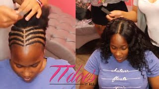 Lace Closure Full Sew In Middle Part [upl. by Carolee609]