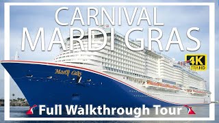 Carnival Mardi Gras  Full Walkthrough Ship Tour  Real Roller Coster  Huge Aqua Park  New 2024 [upl. by Ellehsyt128]