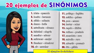 20 ejemplos de sinónimos  Examples of synonyms [upl. by Poland189]