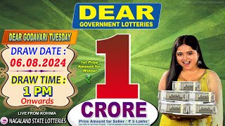 NAGALAND STATE LOTTERIES DEAR GODAVARI TUESDAY DRAW DATE 06082024 DEAR GOVERNMENT LOTTERIES [upl. by Batruk]