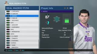 PES 2019 REAL MADRID 199798 [upl. by Trager]