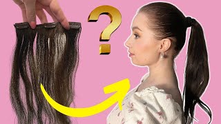 How to do a high ponytail with clip in hair extensions [upl. by Shiverick441]