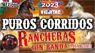 Puros Corridos⚡Puras Rancheras Con Banda ⚡Para Pistear Mix Viejitas [upl. by Beitz911]