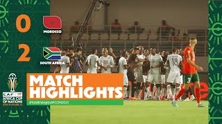 HIGHLIGHTS  Morocco🆚 South Africa  ملخص مباراة المغرب وجنوب إفريقيا TotalEnergiesAFCON2023 [upl. by Aizan]