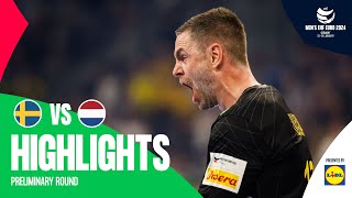 This EURO is PURE MADNESS 🤯  Sweden vs Netherlands  Highlights  Mens EHF EURO 2024 [upl. by Anayi]