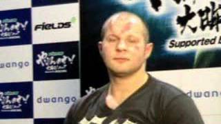 Fedor Emelianenko Post Fight Interview [upl. by Nuajed984]