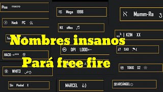 Nombres insanos para free fire [upl. by Oliy]