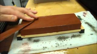 Sharpening a Single Beveled Edge Knife on a Whetstone [upl. by Nomyt]