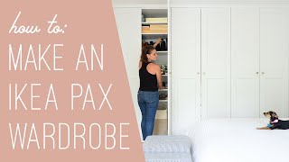 Making An Ikea Pax Wardrobe Look BuiltIn TIMELAPSE [upl. by Tollmann]