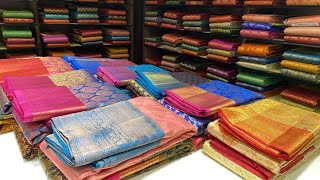 TNagar Pachaiyappas silks New soft Banarasi printed silks 345₹ semi soft silk pure silk collection [upl. by Fayola]