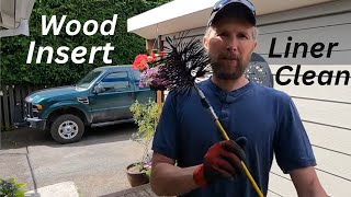 How to Clean your Chimney Liner for Wood Fireplace Insert 🔥 [upl. by Etnuhs339]