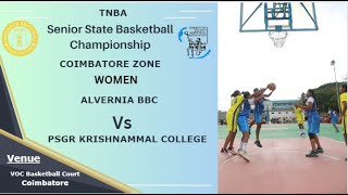 ALVERNIA BBC Vs PSGR KRISHNAMMAL COLLEGE  WOMEN TNBA SENIOR STATE BASKETBALL CHAMPIONSHIP [upl. by Parhe610]