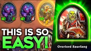 So I tried Overlord Saurfang wow Stream Highlight  Hearthstone Battlegrounds [upl. by Ysle280]