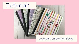 Quick and Easy Covered Composition Book Tutorial [upl. by Ezaria]