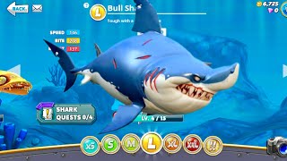 NEW BULL SHARK UNLOCK GAMEPLAY sharkworld bull trending [upl. by Indira]