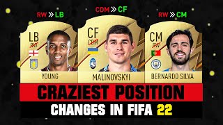 FIFA 22  CRAZIEST POSITION CHANGES IN FIFA 22 😲😂 ft B Silva Young Malinovskyi… etc [upl. by Modesty]