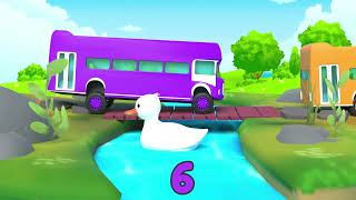 Ten Little Buses  110 Counting  Fun Learning  Pilli Go  Nursery Rhymes amp Kids Songs [upl. by Asirap]