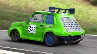 FIAT 126 Proto w Lancia Trevi Volumex 20 engine  Hillclimb race amp on board [upl. by Nadirehs]