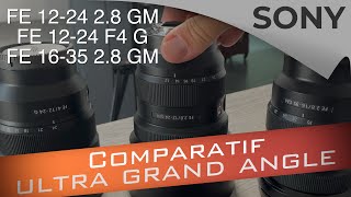 Comparatif Sony FE 1224 28 gm vs FE 1224 F4 G vs FE 1635 28 GM [upl. by Lahcsap]