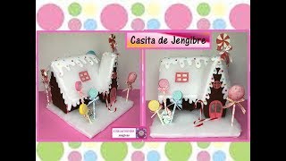 ♥♥Tutorial Navideño No5♥Casita de jengibre de fieltro y cartón♥Creaciones mágicas♥♥ [upl. by Epotimet]