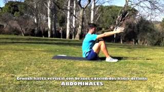 Personal Running  ABDOMINALES crunch hasta la vertical con brazos extendidos hacia delante [upl. by Ap]